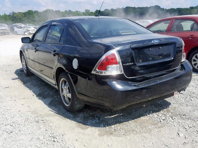 3FAHP06Z78R235582 - 2008 FORD FUSION S BLACK photo 3