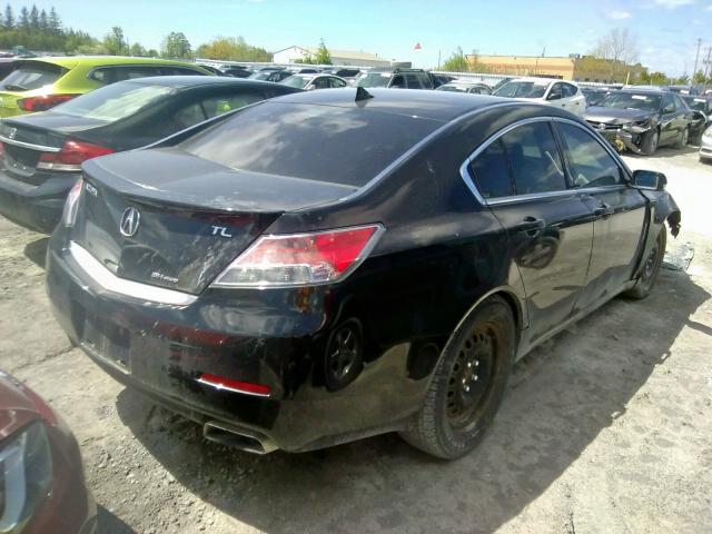 19UUA9F73CA800654 - 2012 ACURA TL BLACK photo 4