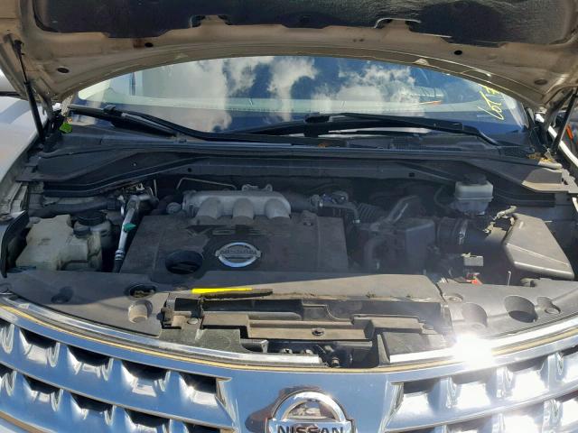 JN8AZ08T26W419051 - 2006 NISSAN MURANO SILVER photo 7