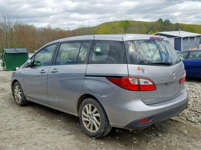 JM1CW2BL5C0115390 - 2012 MAZDA 5 SILVER photo 3