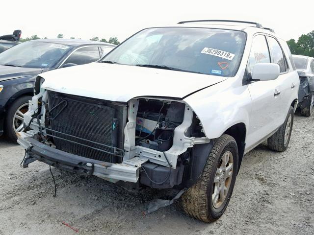 2HNYD18656H508856 - 2006 ACURA MDX TOURIN WHITE photo 2