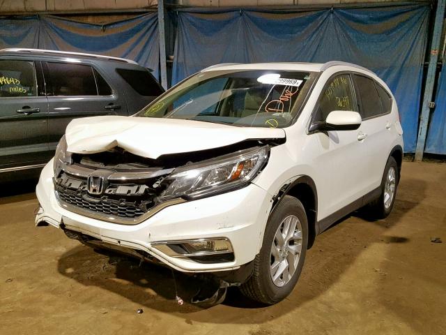 5J6RM4H73FL118596 - 2015 HONDA CR-V EXL WHITE photo 2