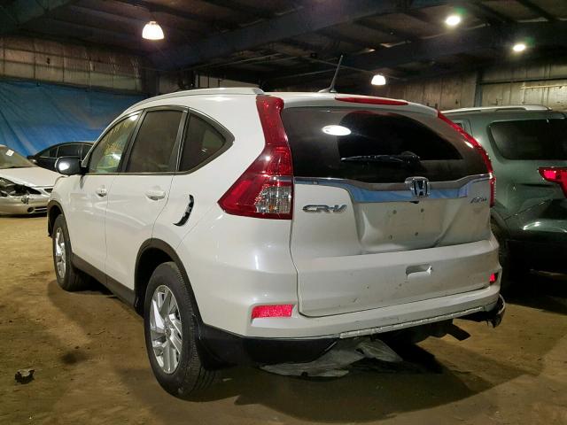 5J6RM4H73FL118596 - 2015 HONDA CR-V EXL WHITE photo 3