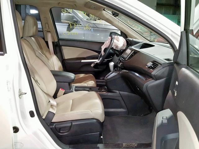 5J6RM4H73FL118596 - 2015 HONDA CR-V EXL WHITE photo 5