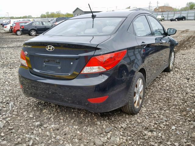 KMHCU4AEXCU078460 - 2012 HYUNDAI ACCENT GLS BLACK photo 4