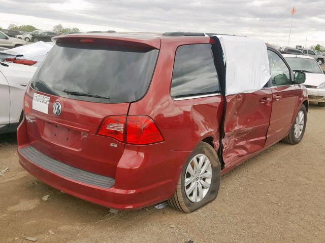 2C4RVABG7CR276565 - 2012 VOLKSWAGEN ROUTAN SE RED photo 4