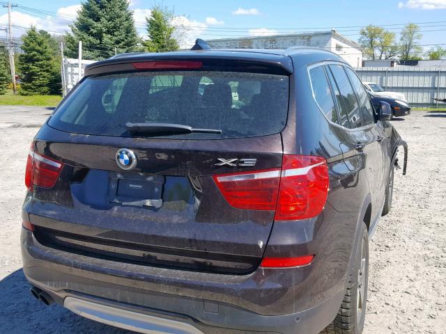 5UXWX7C56G0R16924 - 2016 BMW X3 XDRIVE3 MAROON photo 4