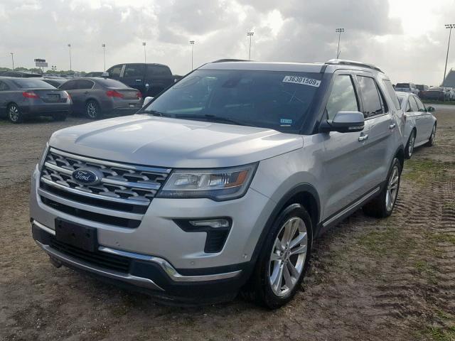 1FM5K7F82JGA13634 - 2018 FORD EXPLORER L SILVER photo 2