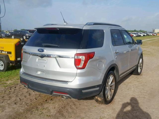 1FM5K7F82JGA13634 - 2018 FORD EXPLORER L SILVER photo 4