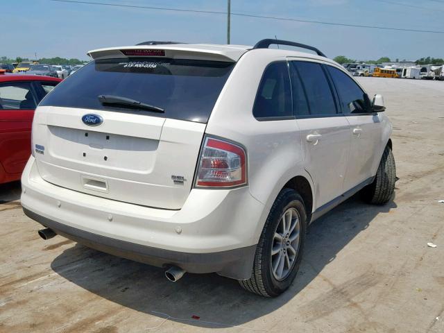 2FMDK48C08BA43020 - 2008 FORD EDGE SEL WHITE photo 4