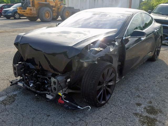 5YJSA1CP2DFP14532 - 2013 TESLA MODEL S BLACK photo 2