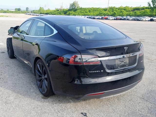 5YJSA1CP2DFP14532 - 2013 TESLA MODEL S BLACK photo 3