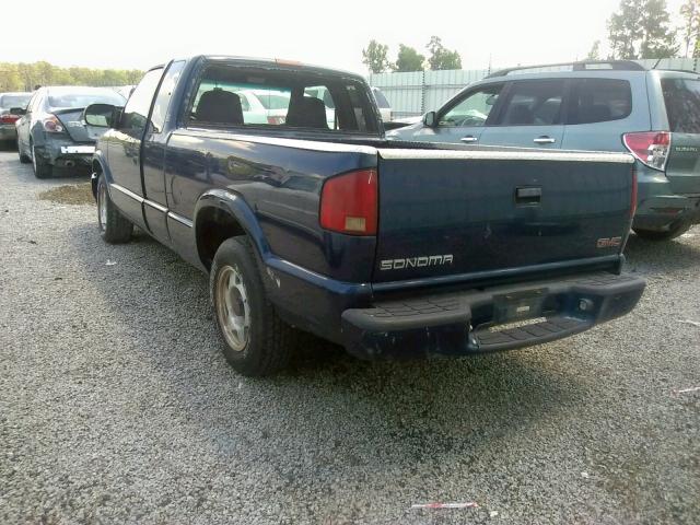 1GTCS19W518201531 - 2001 GMC SONOMA BLUE photo 3