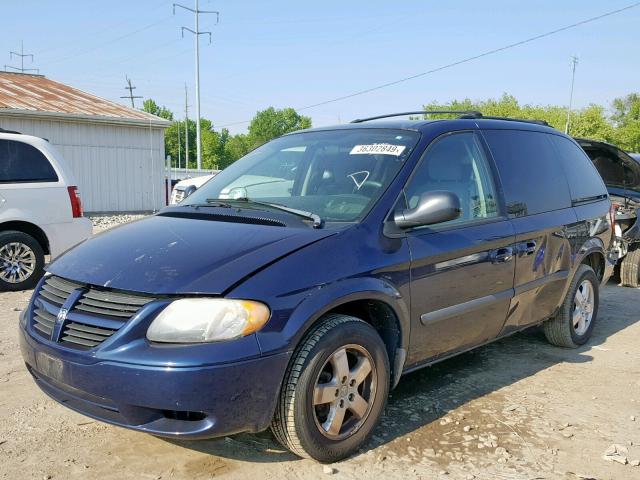 1D4GP45R26B591280 - 2006 DODGE CARAVAN SX BLUE photo 2