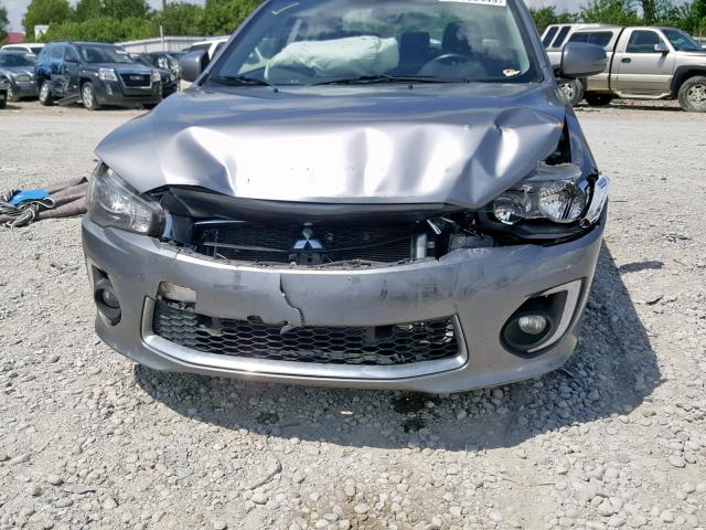 JA32U2FU8HU007168 - 2017 MITSUBISHI LANCER ES SILVER photo 9