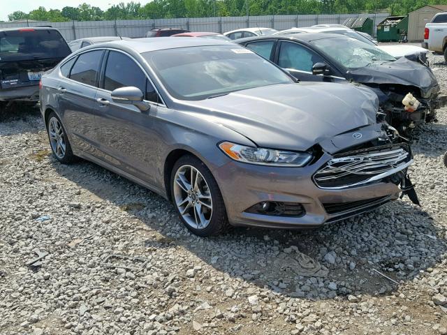 3FA6P0K96ER352398 - 2014 FORD FUSION TIT GRAY photo 1