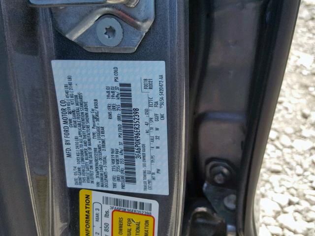 3FA6P0K96ER352398 - 2014 FORD FUSION TIT GRAY photo 10