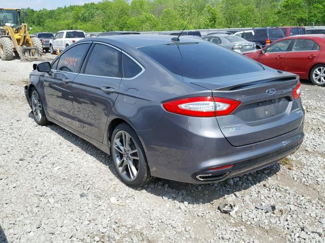 3FA6P0K96ER352398 - 2014 FORD FUSION TIT GRAY photo 3