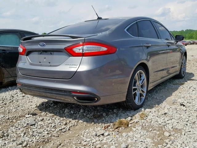 3FA6P0K96ER352398 - 2014 FORD FUSION TIT GRAY photo 4