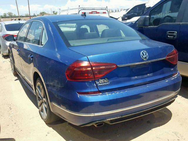 1VWDT7A32HC025127 - 2017 VOLKSWAGEN PASSAT R-L BLUE photo 3