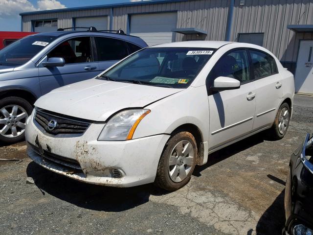 3N1AB6AP7CL657773 - 2012 NISSAN SENTRA 2.0 WHITE photo 2