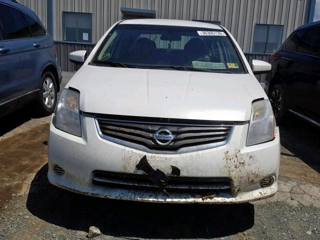 3N1AB6AP7CL657773 - 2012 NISSAN SENTRA 2.0 WHITE photo 9