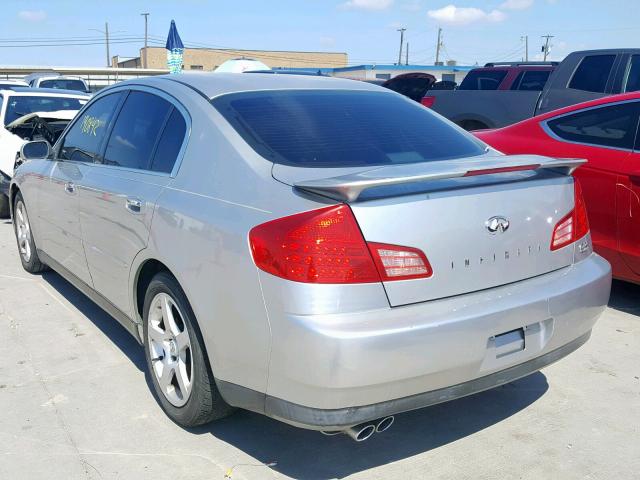 JNKCV51E23M315299 - 2003 INFINITI G35 SILVER photo 3