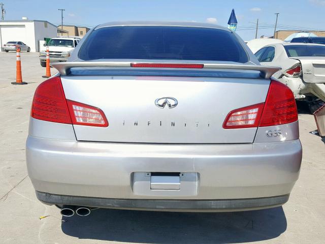 JNKCV51E23M315299 - 2003 INFINITI G35 SILVER photo 9