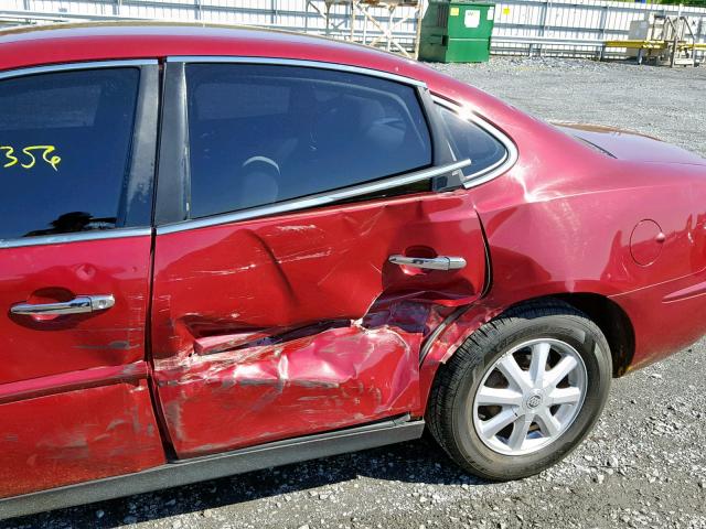 2G4WC562751190653 - 2005 BUICK LACROSSE C MAROON photo 9