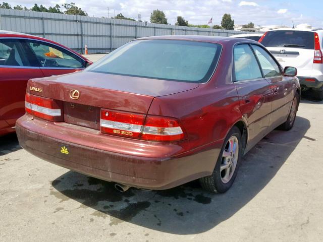 JT8BF28G8Y0247698 - 2000 LEXUS ES 300 BURGUNDY photo 4