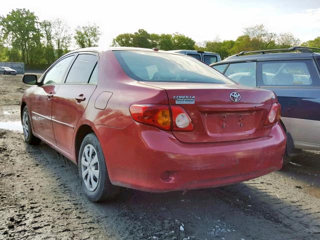 2T1BU4EE4AC246727 - 2010 TOYOTA COROLLA BA RED photo 3