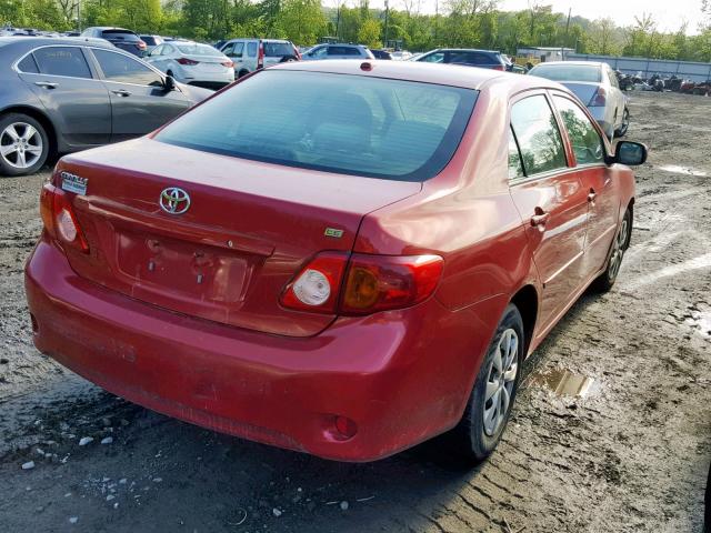 2T1BU4EE4AC246727 - 2010 TOYOTA COROLLA BA RED photo 4