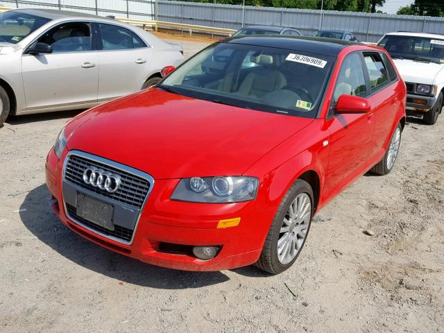 WAUNF78P37A134503 - 2007 AUDI A3 2.0 PRE RED photo 2