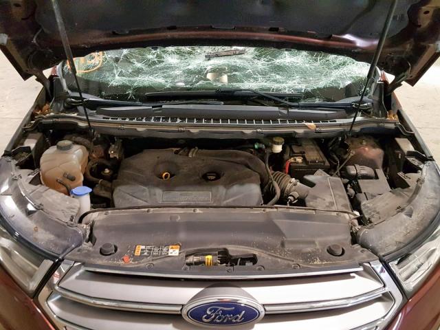 2FMTK3J96FBB54656 - 2015 FORD EDGE SEL BROWN photo 7