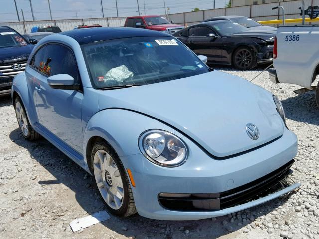 3VWJP7AT7CM660228 - 2012 VOLKSWAGEN BEETLE BLUE photo 1