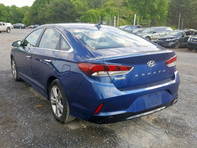 5NPE34AF9JH692075 - 2018 HYUNDAI SONATA SPO BLUE photo 3