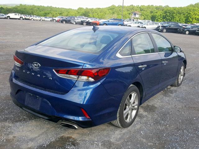 5NPE34AF9JH692075 - 2018 HYUNDAI SONATA SPO BLUE photo 4