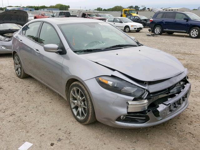 1C3CDFBB1FD166407 - 2015 DODGE DART SXT SILVER photo 1