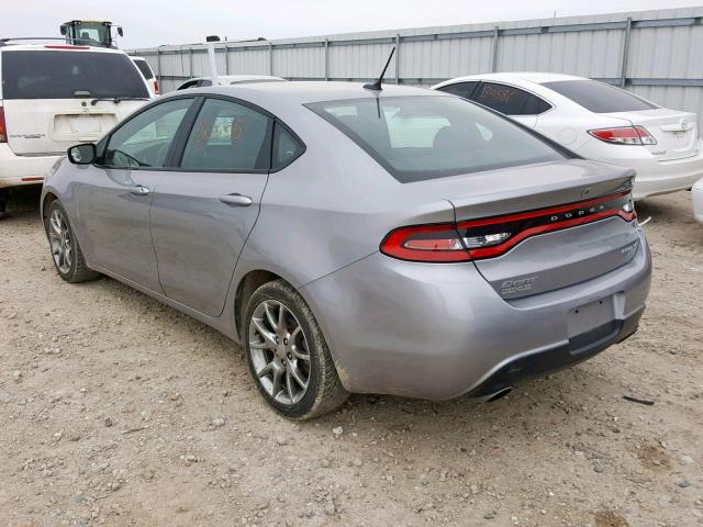 1C3CDFBB1FD166407 - 2015 DODGE DART SXT SILVER photo 3