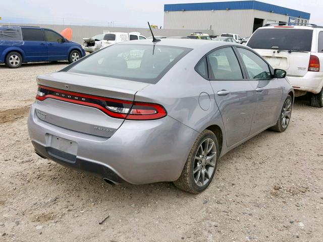 1C3CDFBB1FD166407 - 2015 DODGE DART SXT SILVER photo 4