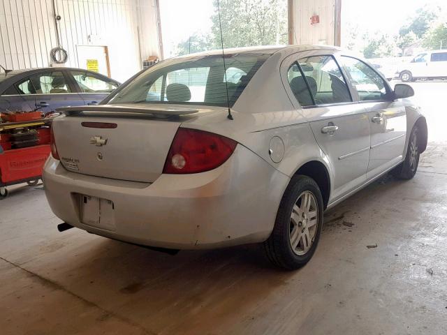 1G1AL55F267796104 - 2006 CHEVROLET COBALT LT SILVER photo 4