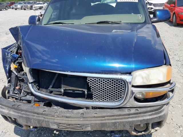 1GKEC13Z52R277548 - 2002 GMC YUKON BLUE photo 7