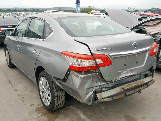 3N1AB7AP8EY262352 - 2014 NISSAN SENTRA S GRAY photo 3