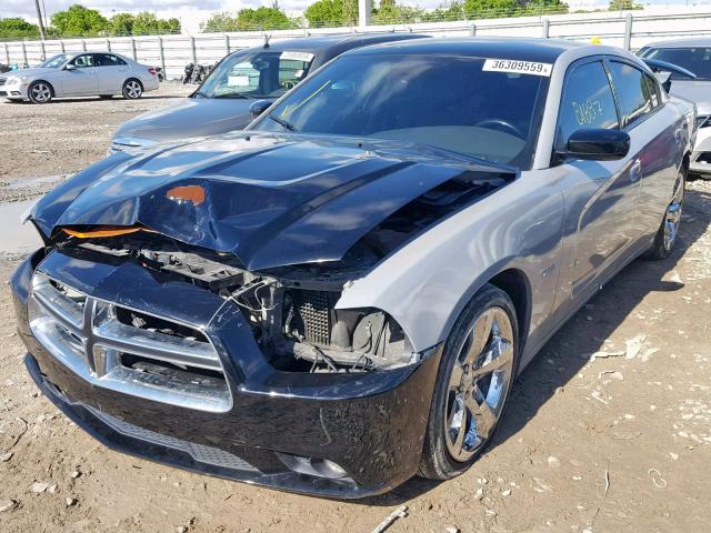 2C3CDXBG0DH626089 - 2013 DODGE CHARGER SE GRAY photo 2