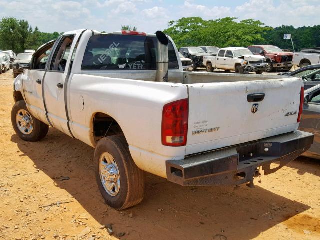 3D7KS28C55G861714 - 2005 DODGE RAM 2500 S WHITE photo 3