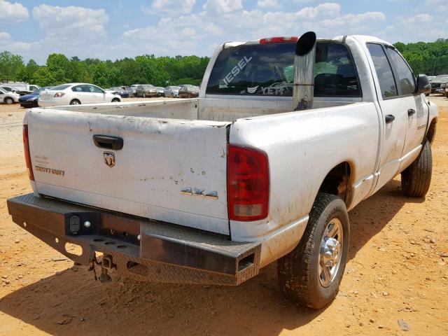 3D7KS28C55G861714 - 2005 DODGE RAM 2500 S WHITE photo 4