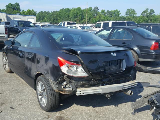 2HGFG12959H514458 - 2009 HONDA CIVIC EXL BLACK photo 3