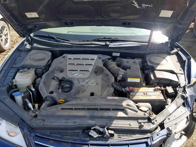 KMHFC46F46A088540 - 2006 HYUNDAI AZERA SE BLUE photo 7