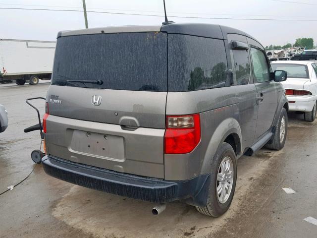 5J6YH18747L014733 - 2007 HONDA ELEMENT EX GRAY photo 4