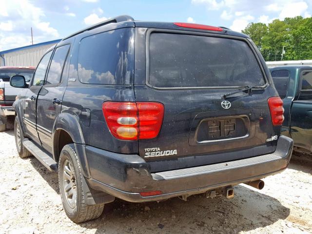 5TDZT38A54S219357 - 2004 TOYOTA SEQUOIA LI BLACK photo 3